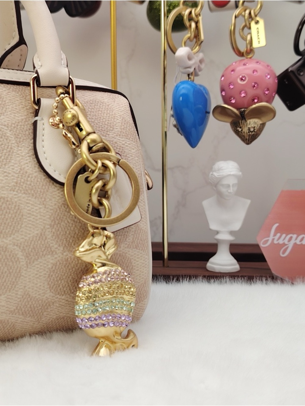 Coach Candy Bag Charm Keychain - Picture 8 of 8